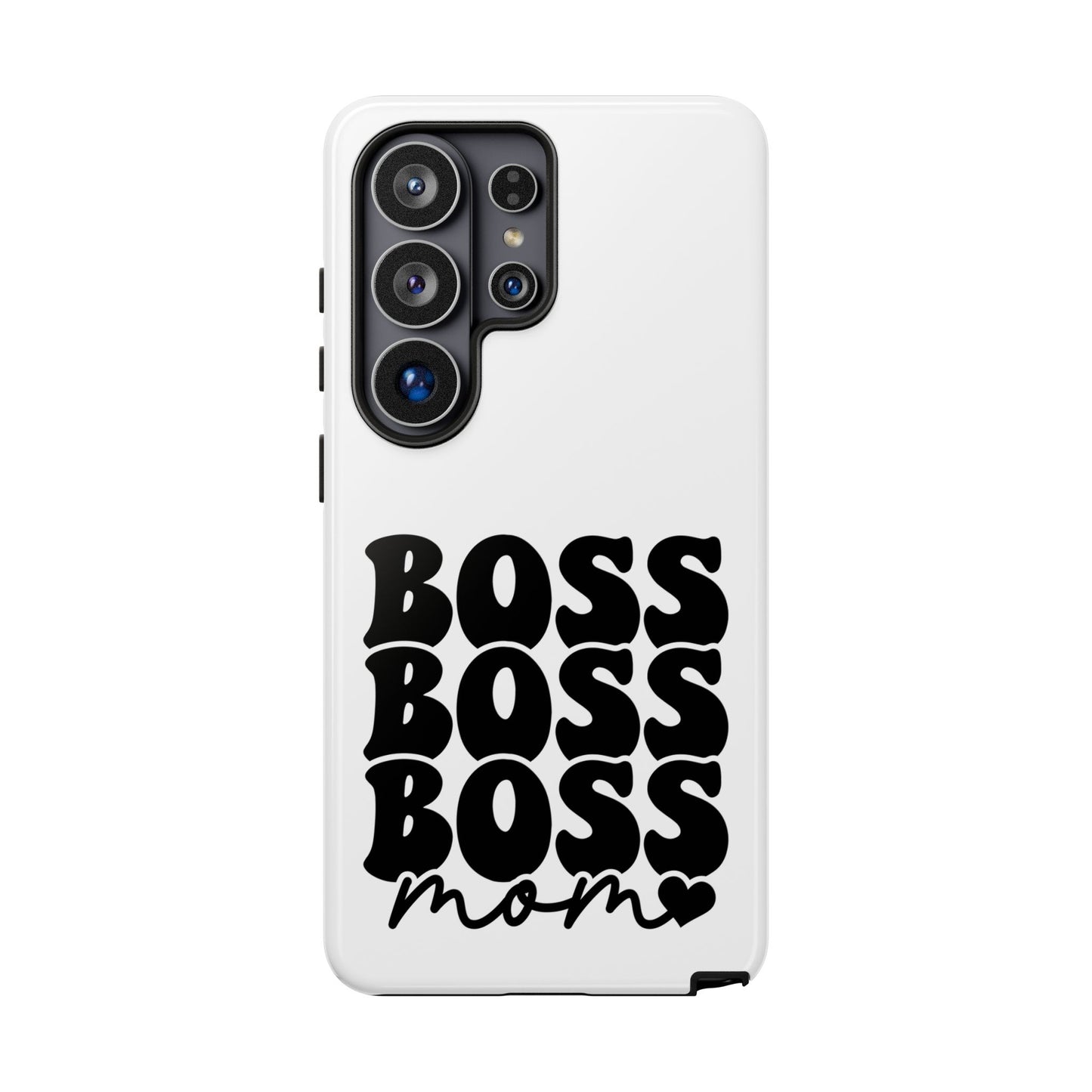 Boss Mom Phone Case — Bold Retro Script Protective Phone Cover