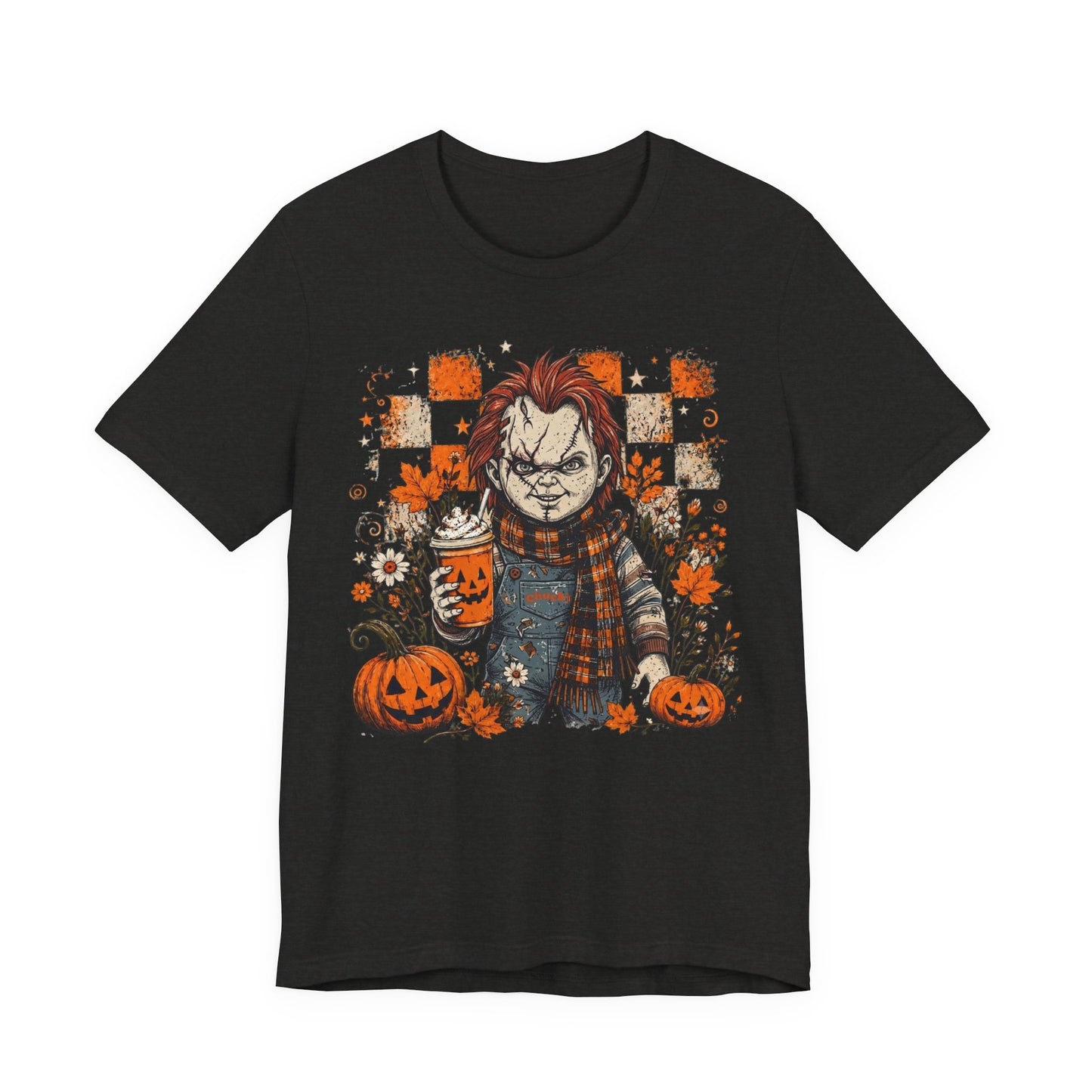Horror Pumpkin Tee — Cute Scary Doll Halloween T-Shirt