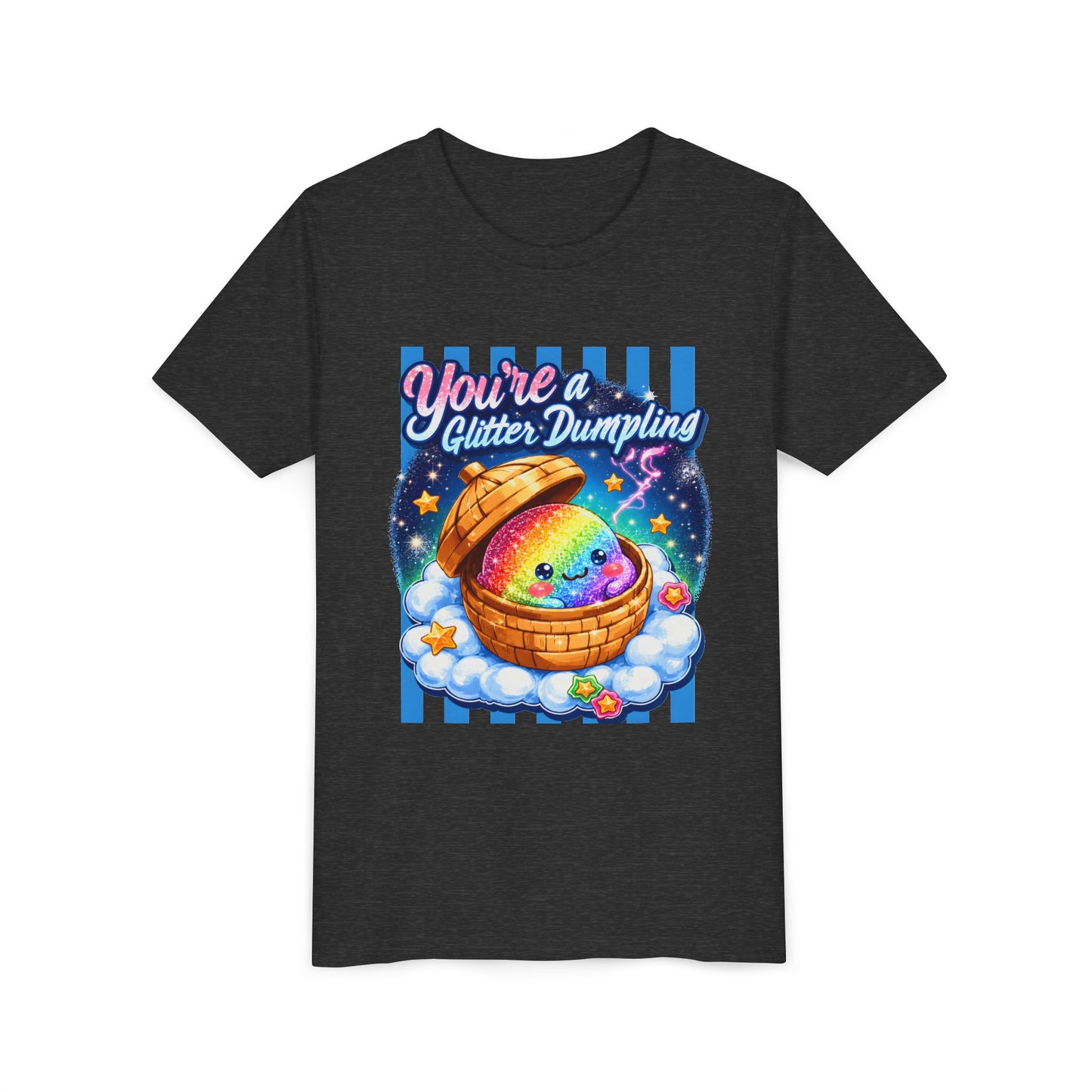 Youth Tee – "You're a Glitter Dumpling" Rainbow Dumpling Kids Shirt