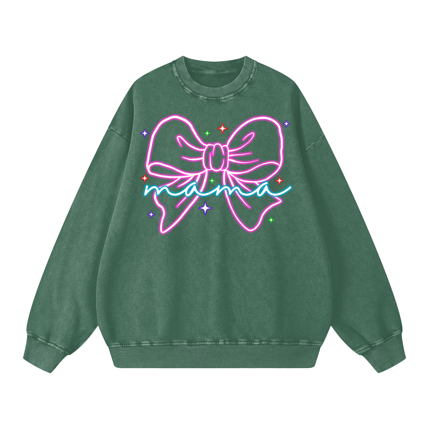 MAMA Oversized Sweatshirt - Halloween Sweater - Gifts for Mom - Halloween Costume - Neon Halloween Sweater