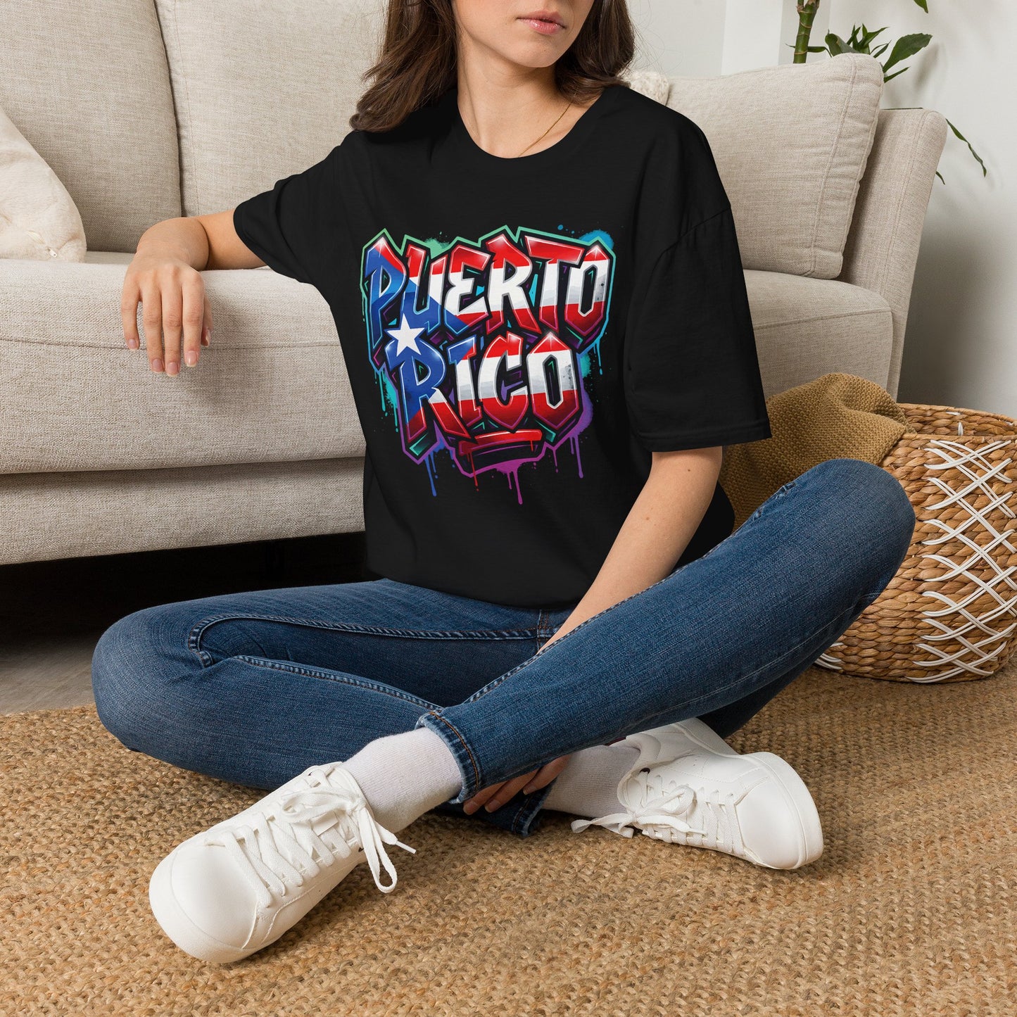 Puerto Rico Graffiti T-Shirt — Bold Puerto Rico Flag Street Art Tee