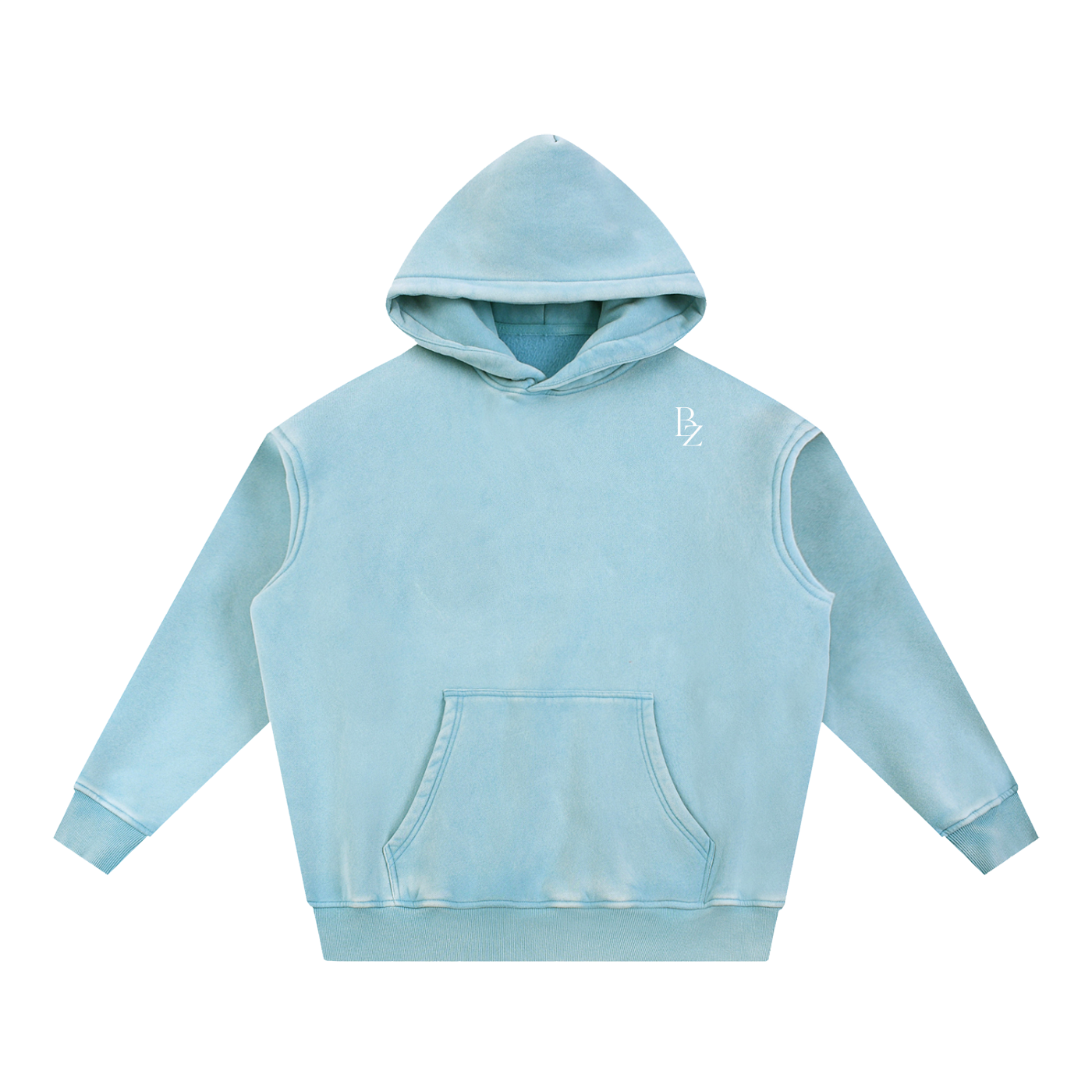 Snow Wash Oversized Fleece Hoodie – Vintage Unisex Streetwear Hoodie