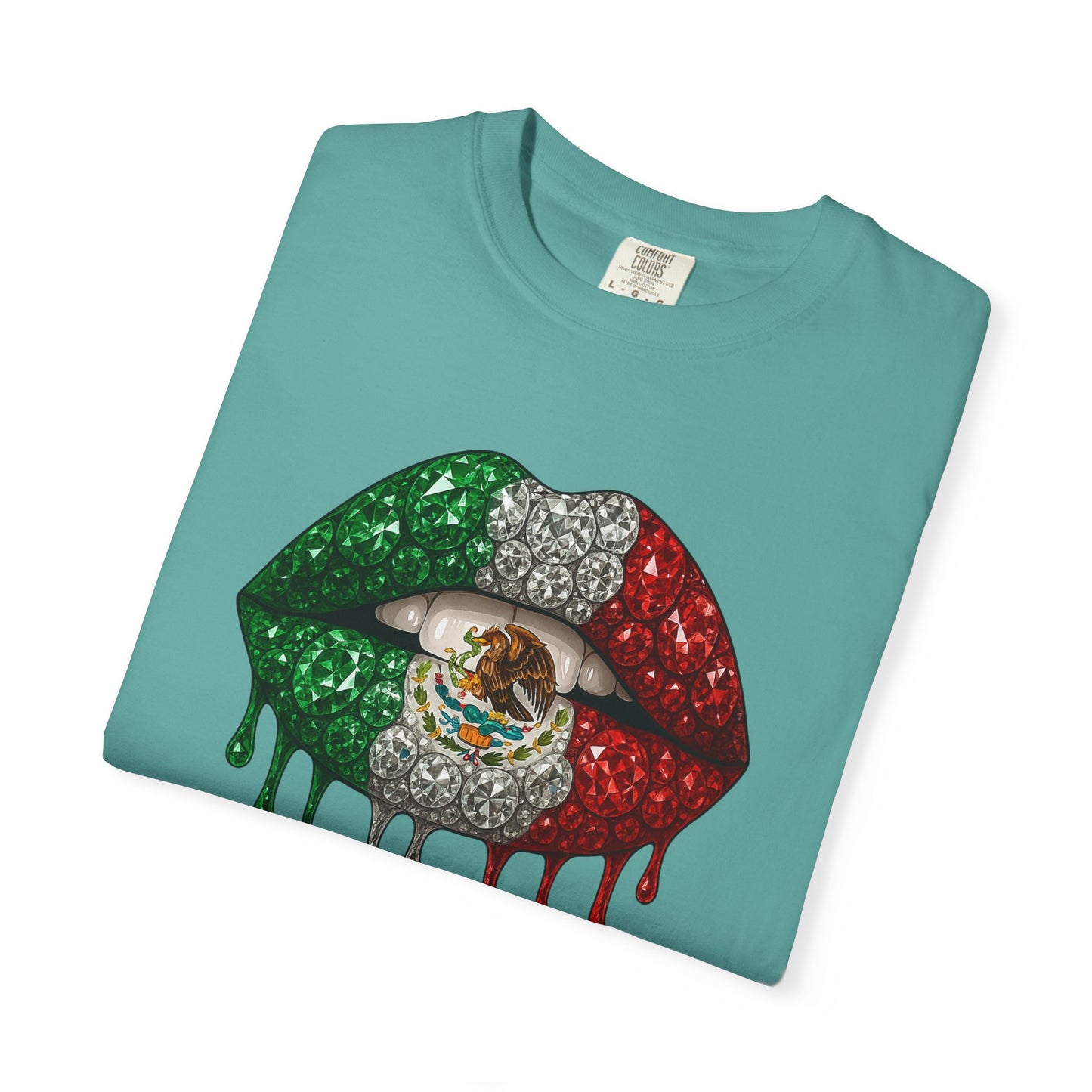 Mexico Flag Drip Lips T-Shirt