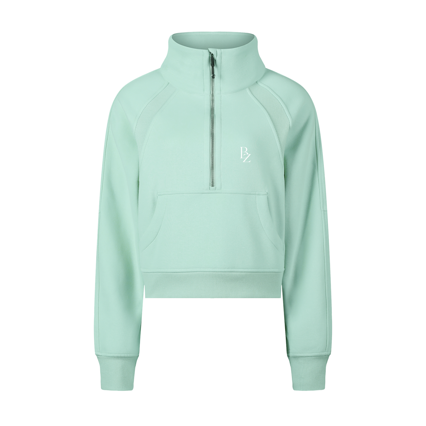 Women’s Cropped Half-Zip Sweatshirt – Cozy Gym & Athleisure Pullover