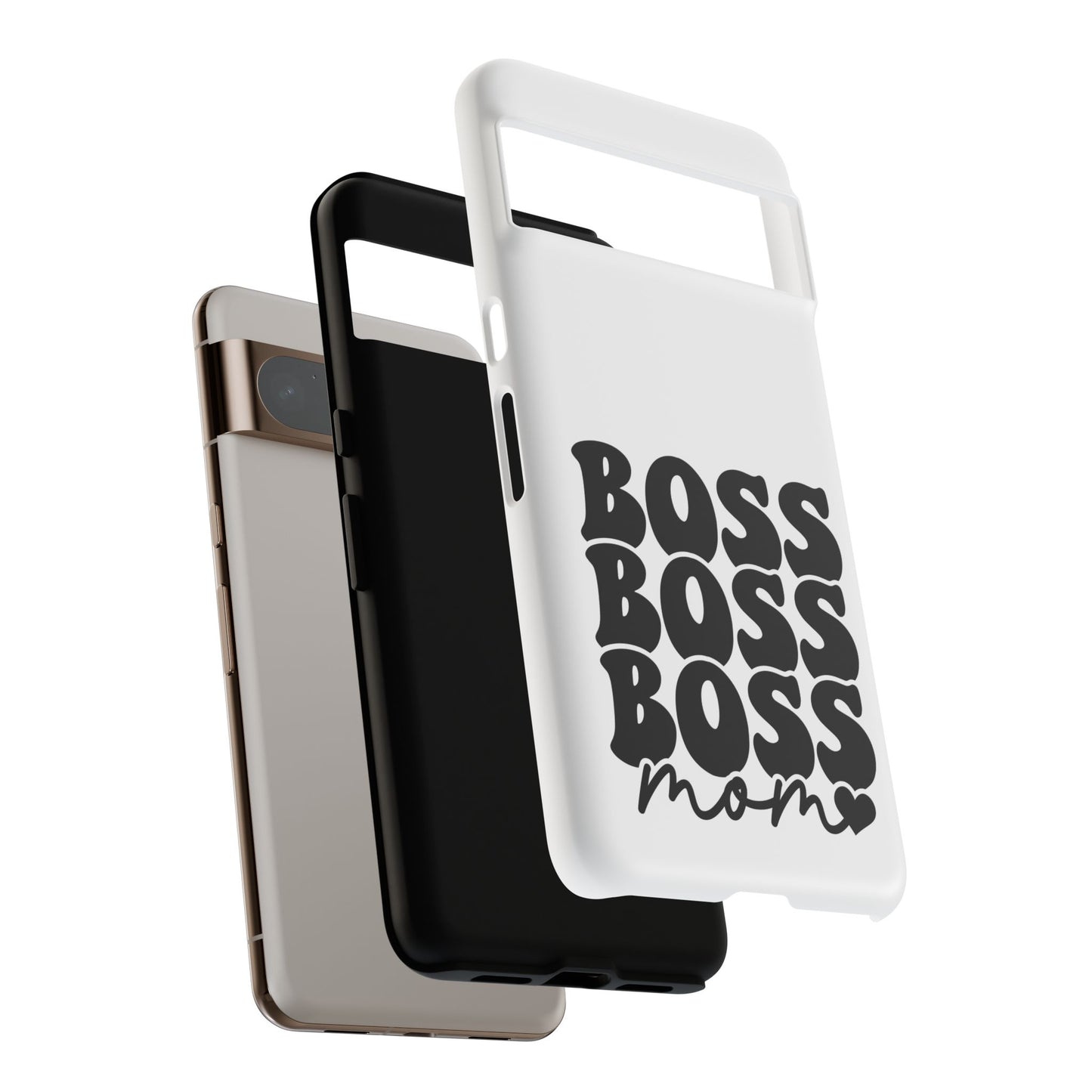 Boss Mom Phone Case — Bold Retro Script Protective Phone Cover