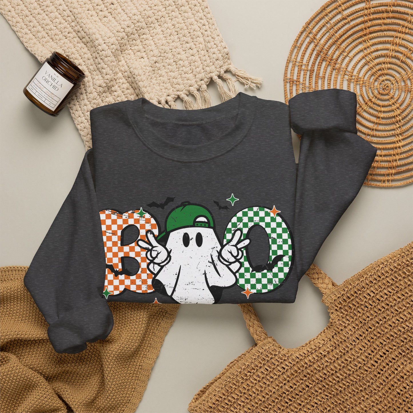 Halloween Boo Ghost Sweatshirt- Boo Sweatshirt  - Halloween Sweatshirt - Fall Sweater - Halloween shirt for gifts