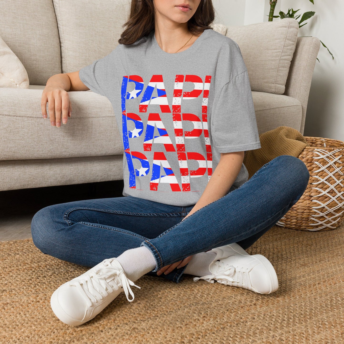Papi Graphic Tee — Puerto Rican Flag Patriotic Father's Day Shirt
