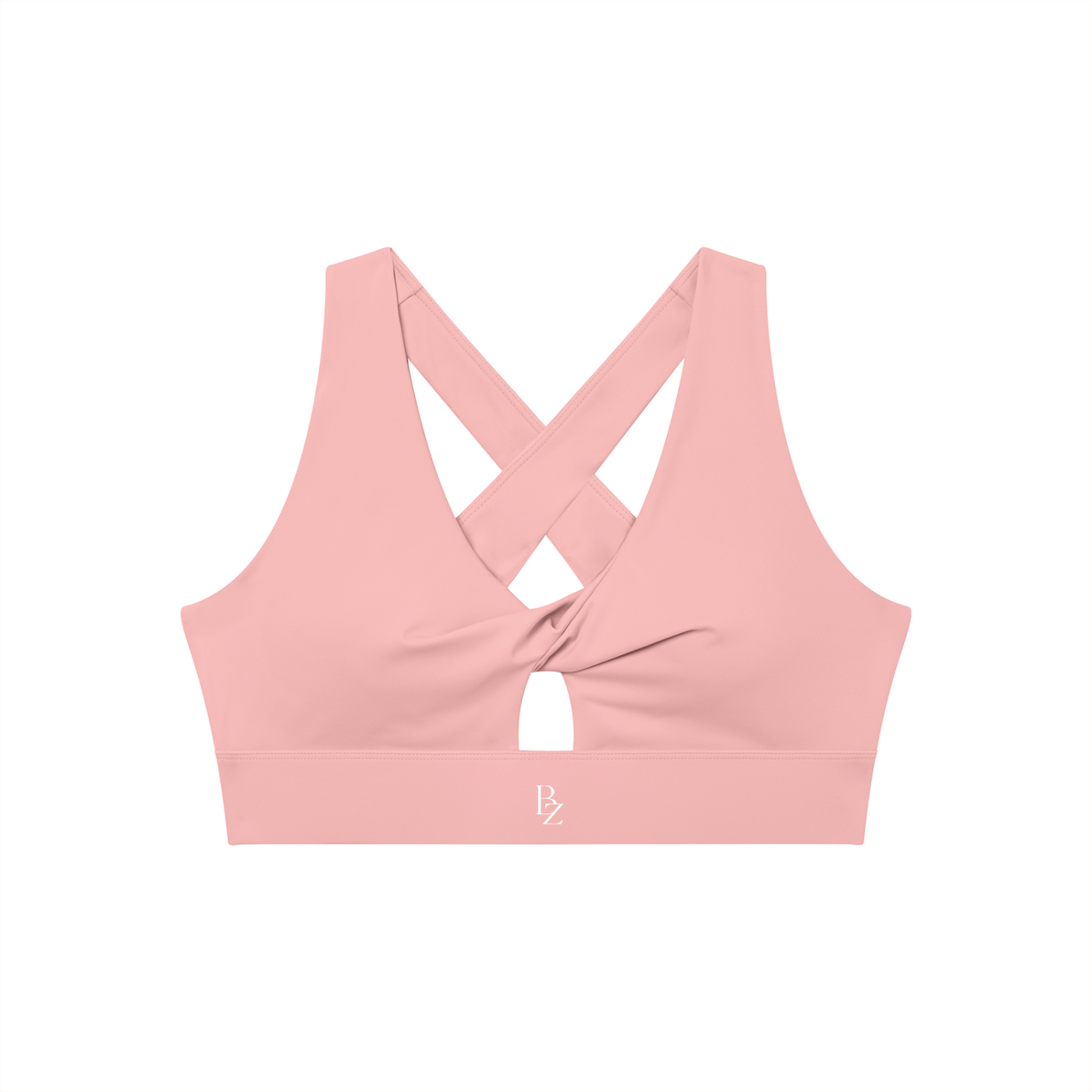 Women’s Twist Front V-Neck Sports Bra – Flattering Workout Crop Top