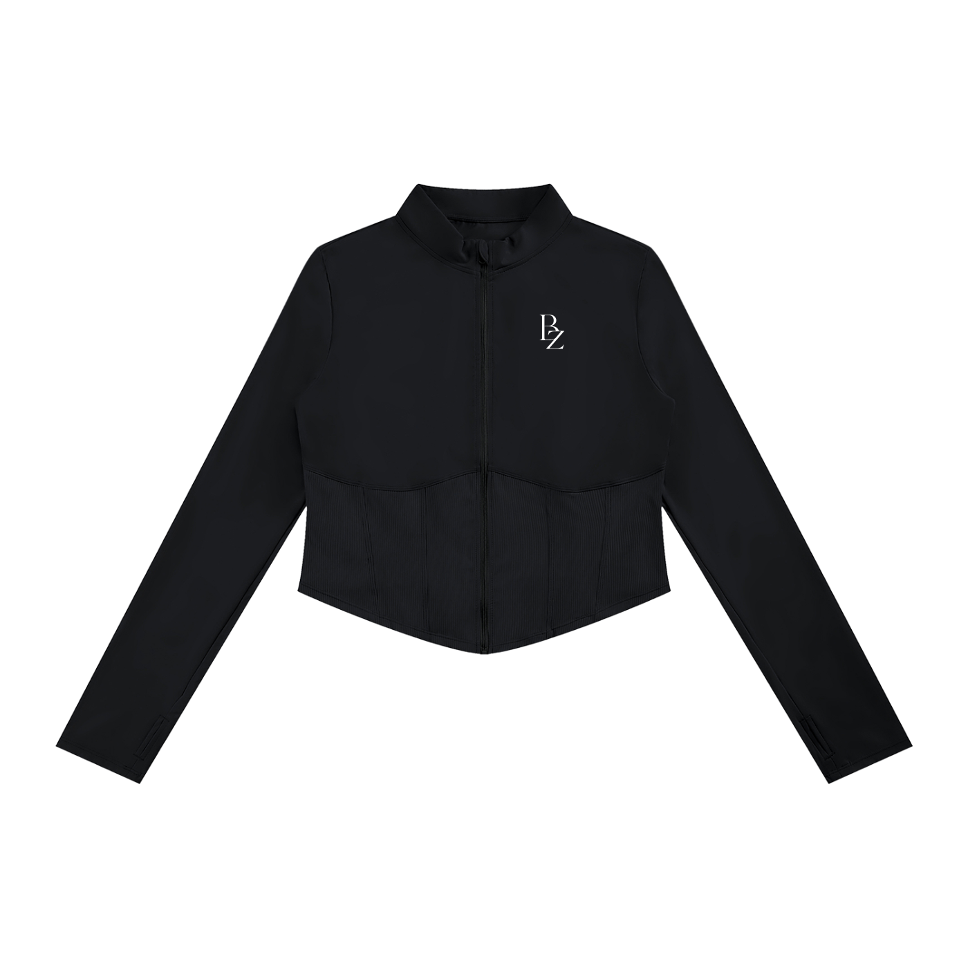Women’s Sculpting Full-Zip Workout Jacket – Slim Fit Yoga & Running Jacket