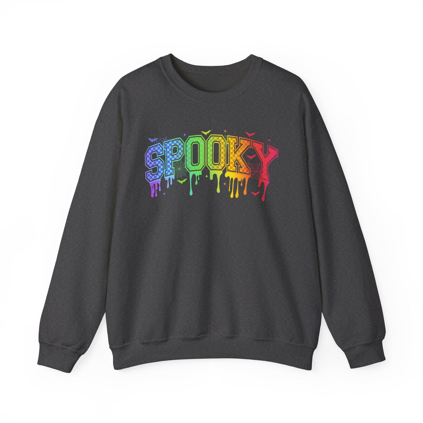 Rainbow Drip "Spooky" Halloween Graphic - halloween shirt - halloween sweater - halloween sweatshirt - halloween costume - ghost sweater