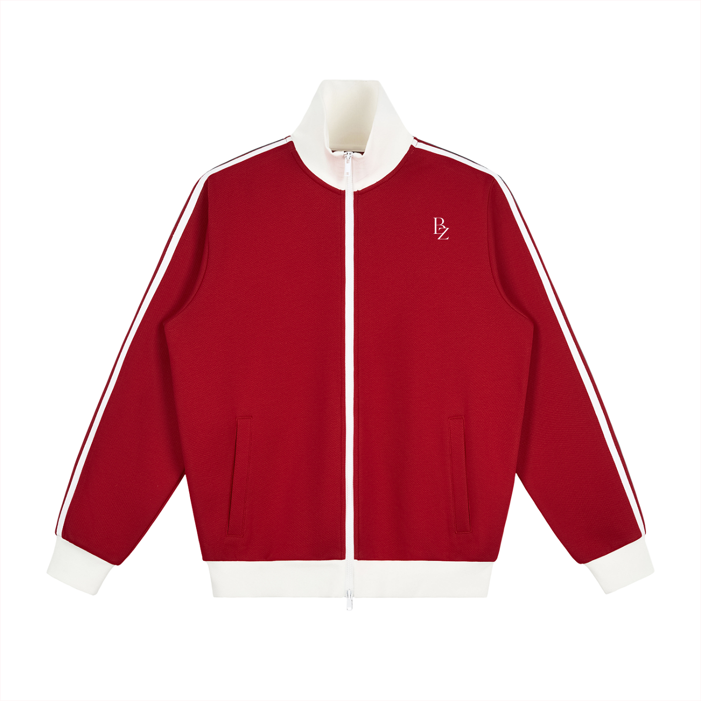 Contrast Side Stripe Fleece Track Jacket
