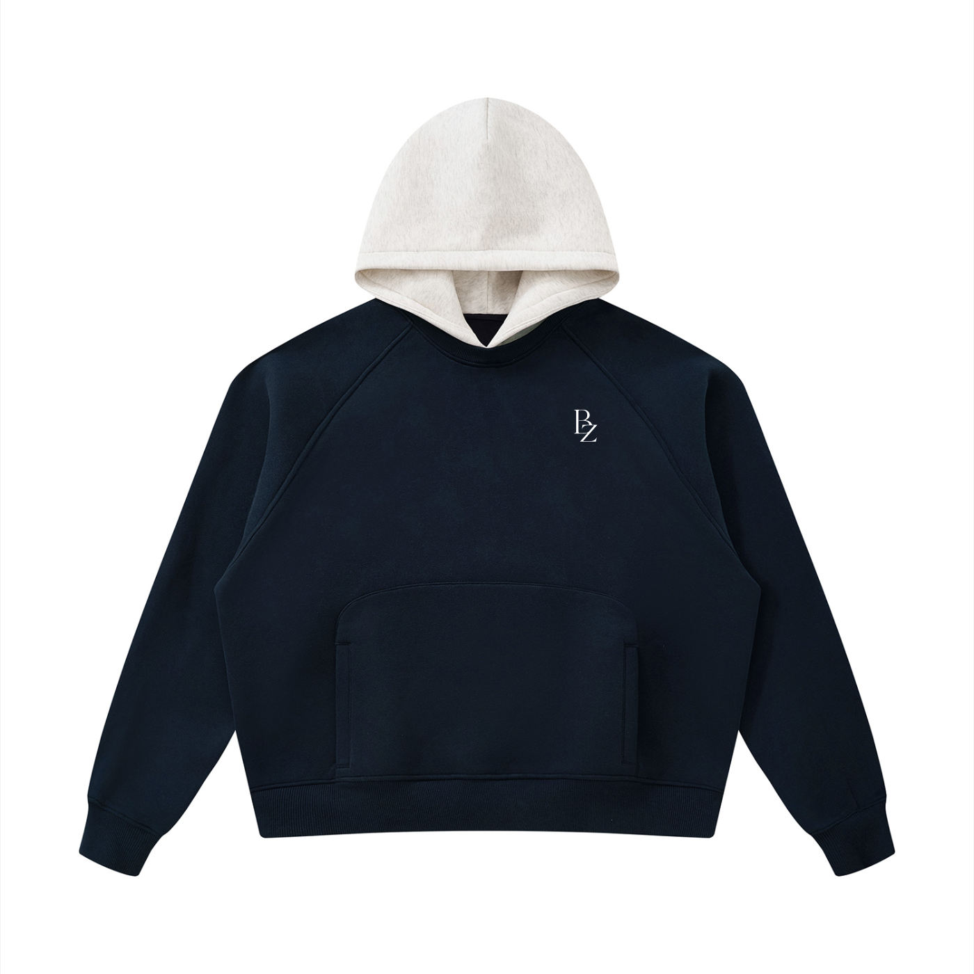 Unisex Fleece Raglan Color Block Hoodie