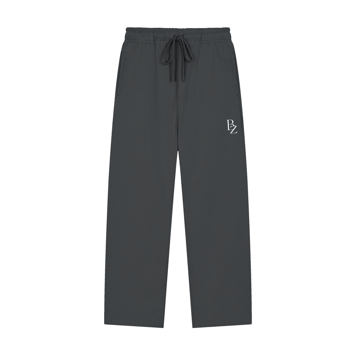 Solid Color Straight-Leg Sweatpants