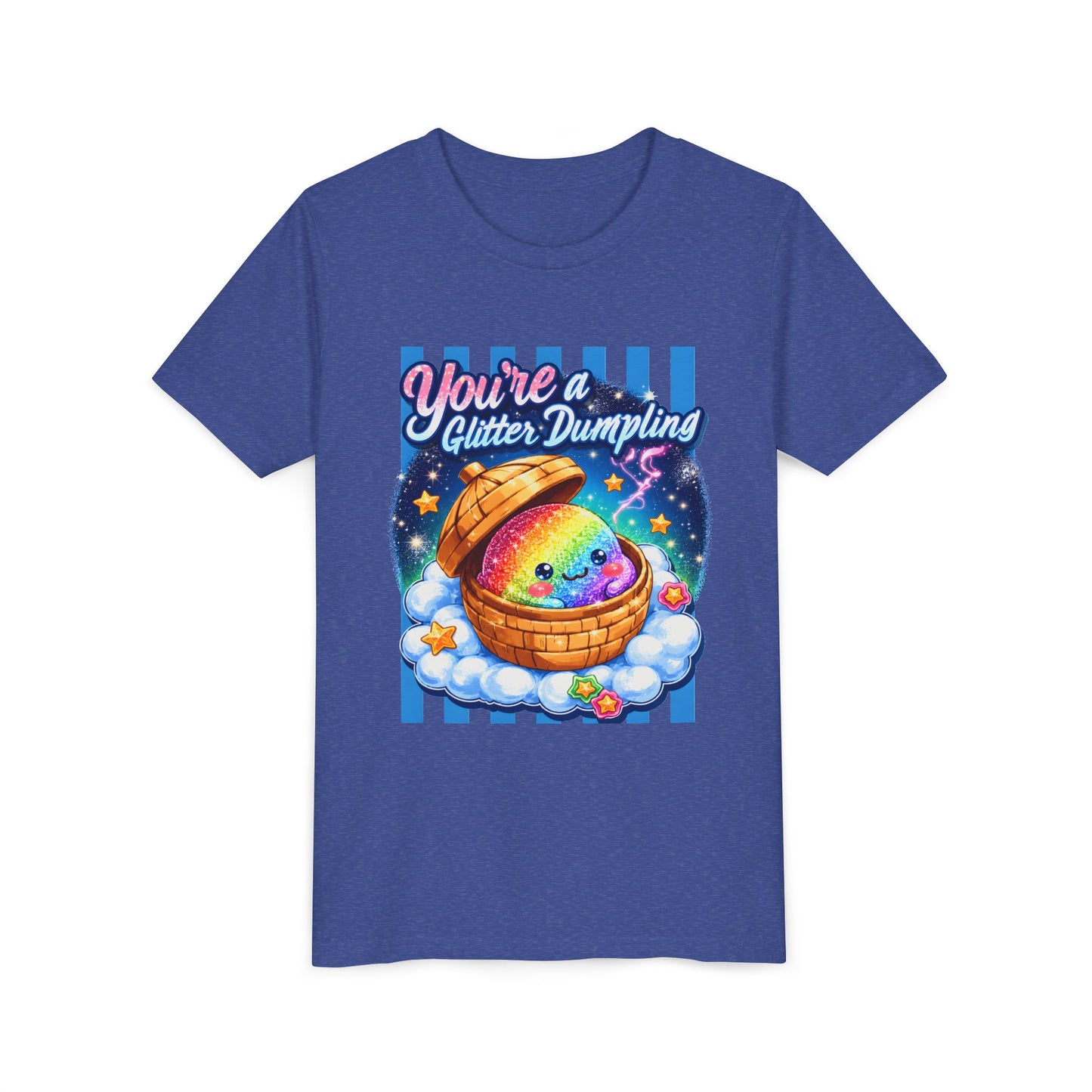Youth Tee – "You're a Glitter Dumpling" Rainbow Dumpling Kids Shirt