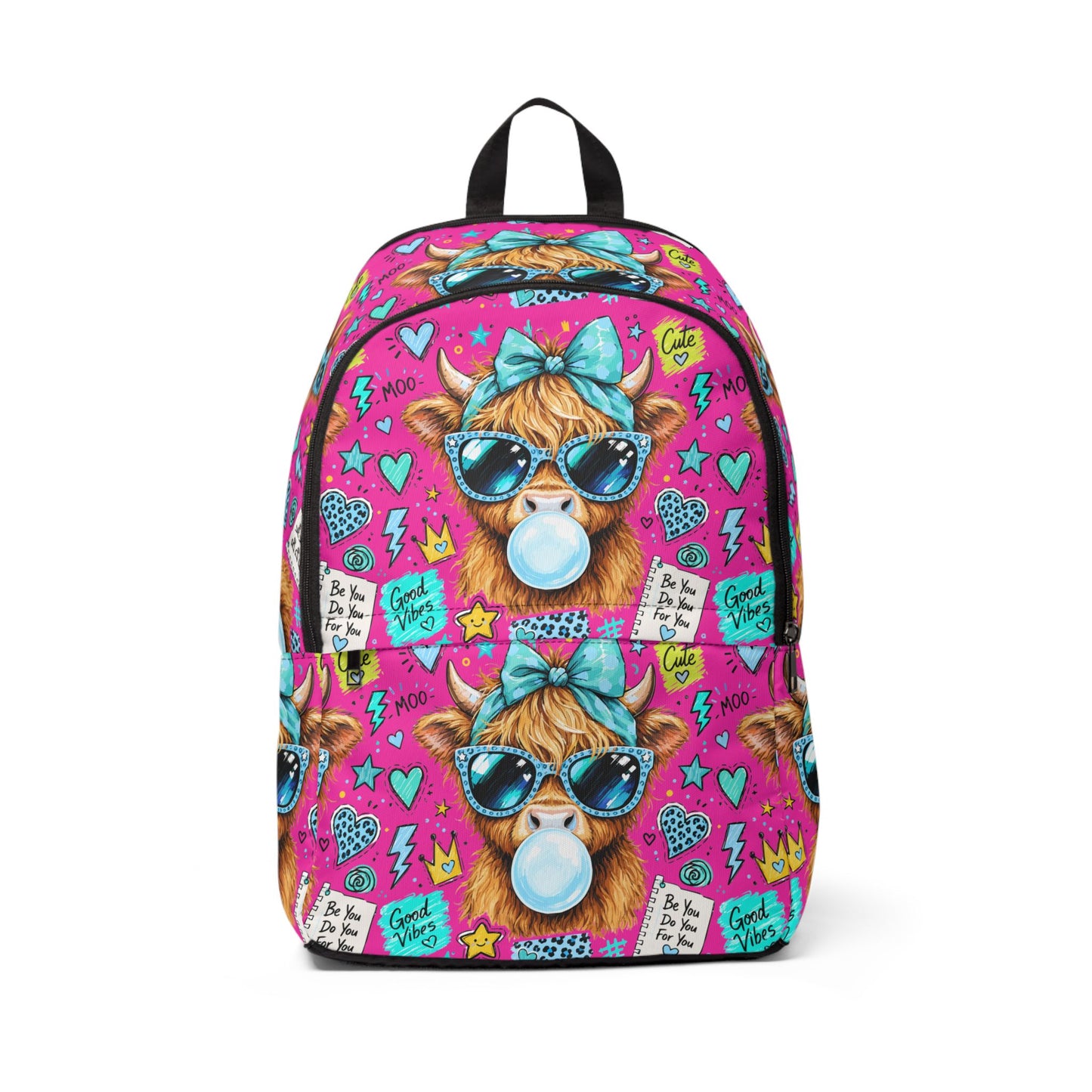Bubblegum Alpaca Backpack — Cute Pink Animal Print School Bag