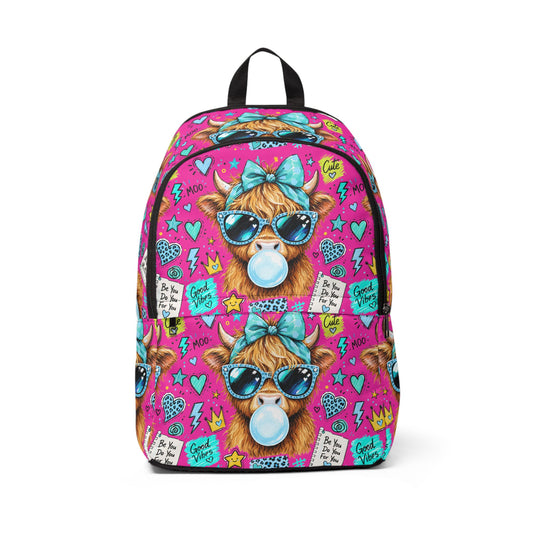 Bubblegum Alpaca Backpack — Cute Pink Animal Print School Bag