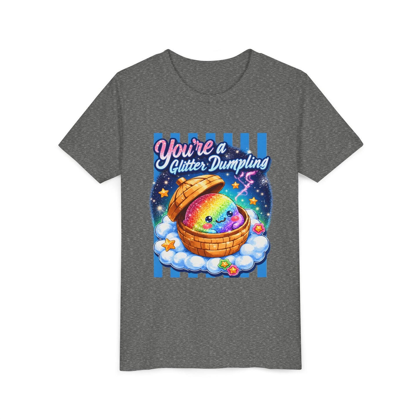 Youth Tee – "You're a Glitter Dumpling" Rainbow Dumpling Kids Shirt