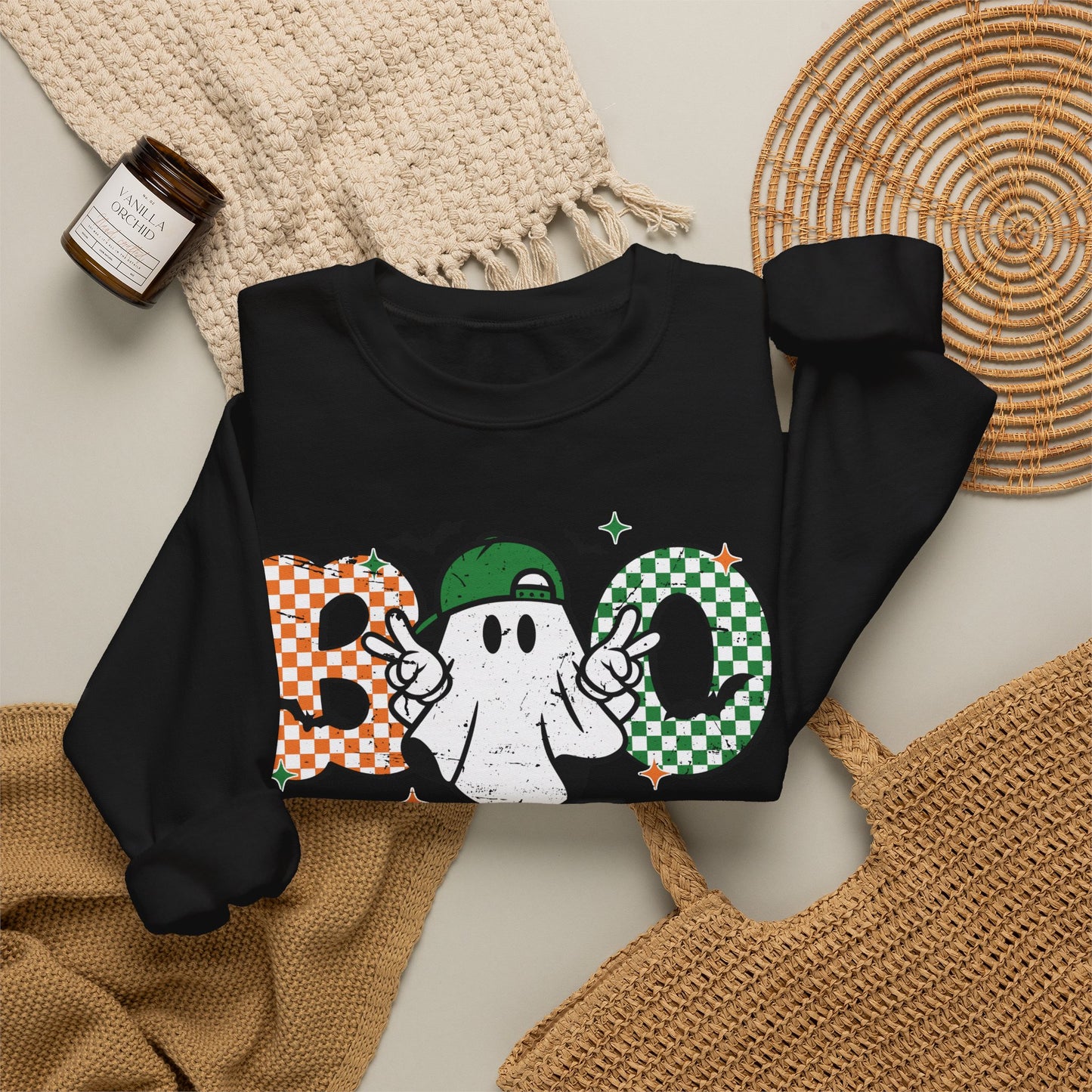 Halloween Boo Ghost Sweatshirt- Boo Sweatshirt  - Halloween Sweatshirt - Fall Sweater - Halloween shirt for gifts