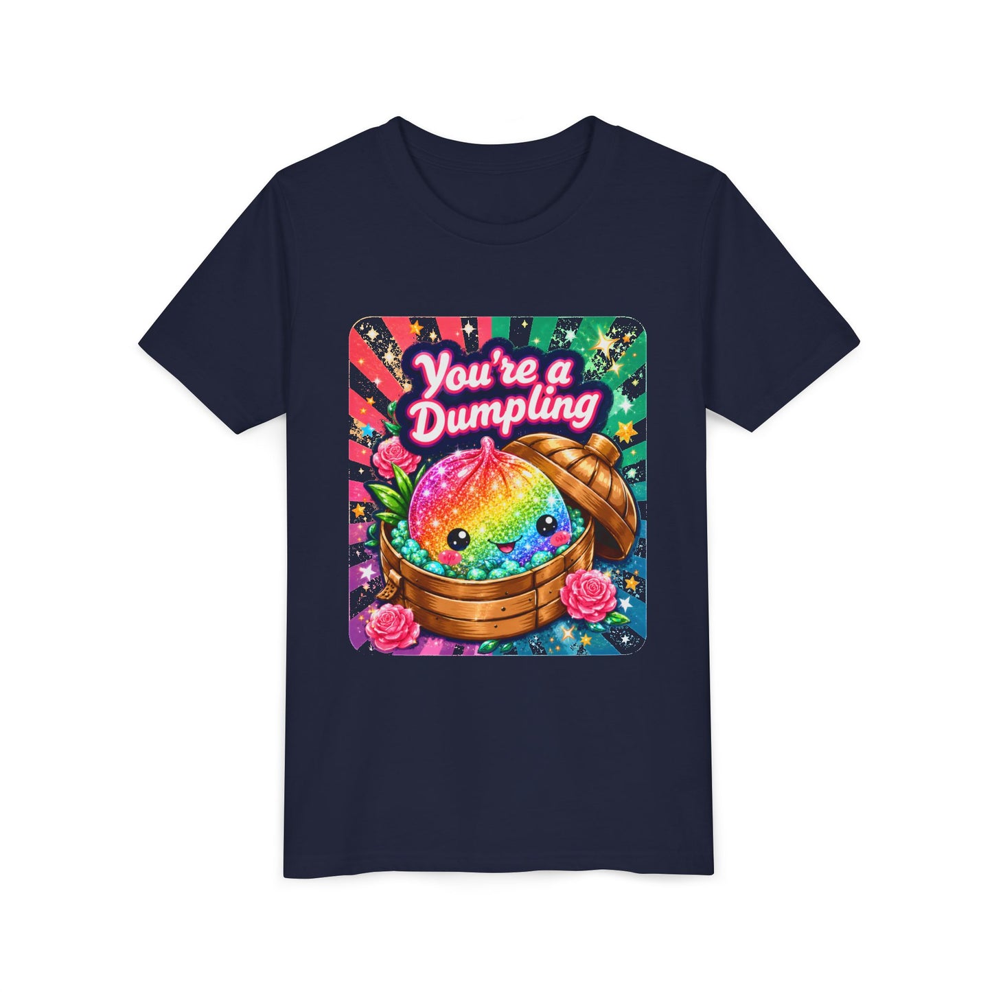 Youth Tee — "You’re a Dumpling" Rainbow Kawaii Dumpling Graphic