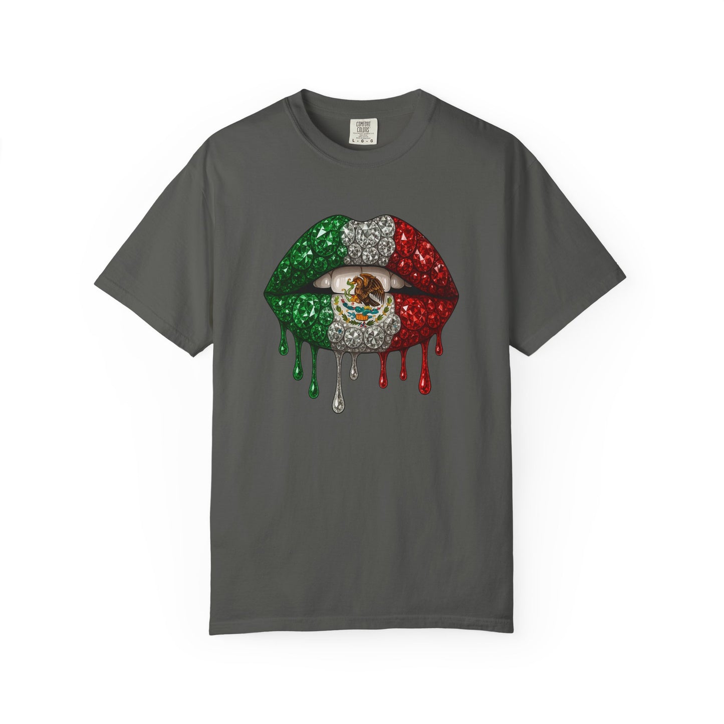 Mexico Flag Drip Lips T-Shirt