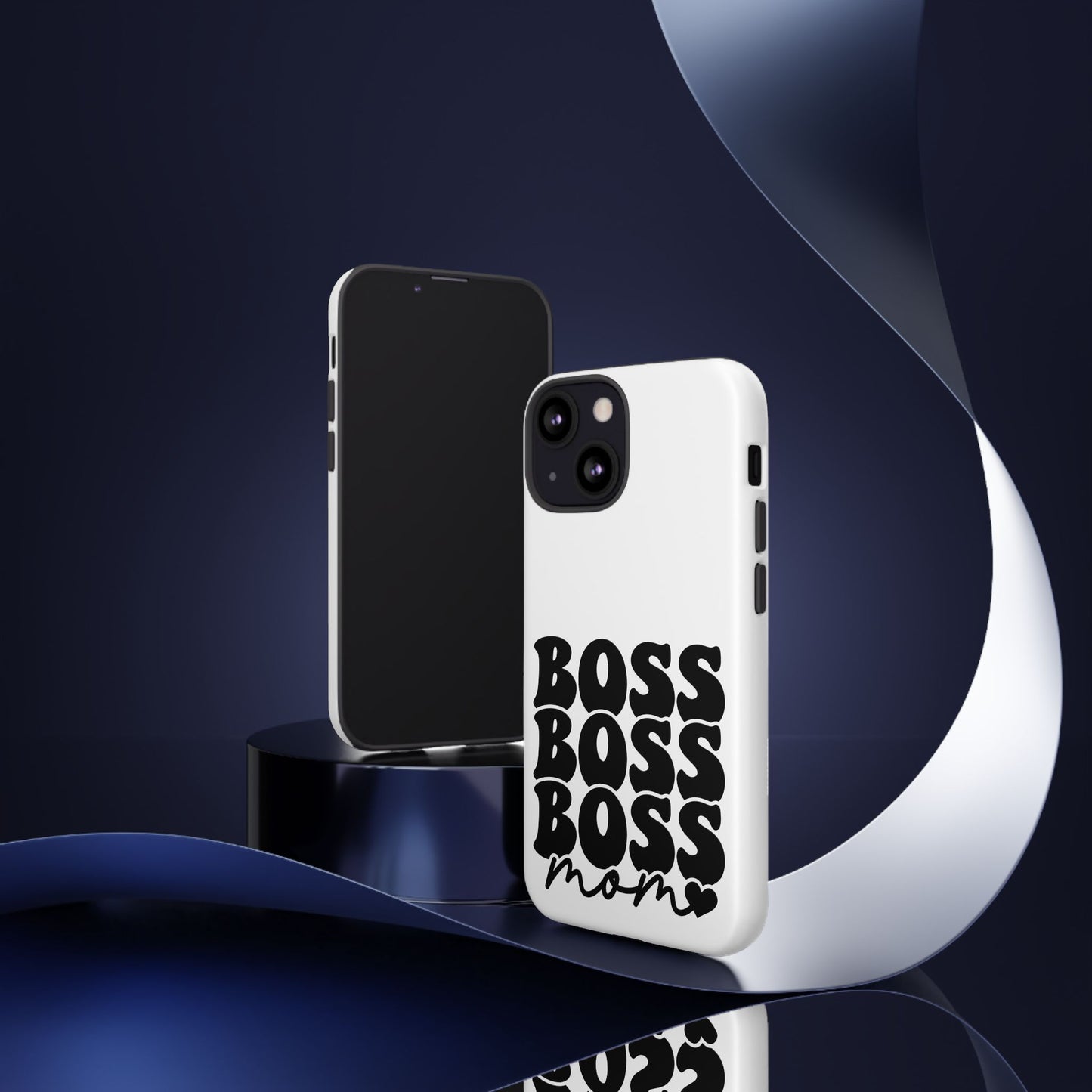 Boss Mom Phone Case — Bold Retro Script Protective Phone Cover