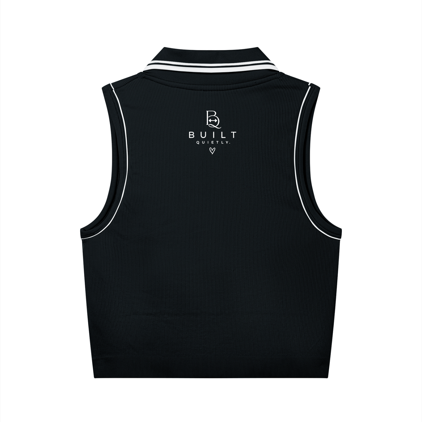 Women’s Cropped Polo Workout Tank – Tennis, Pickleball & Activewear Top