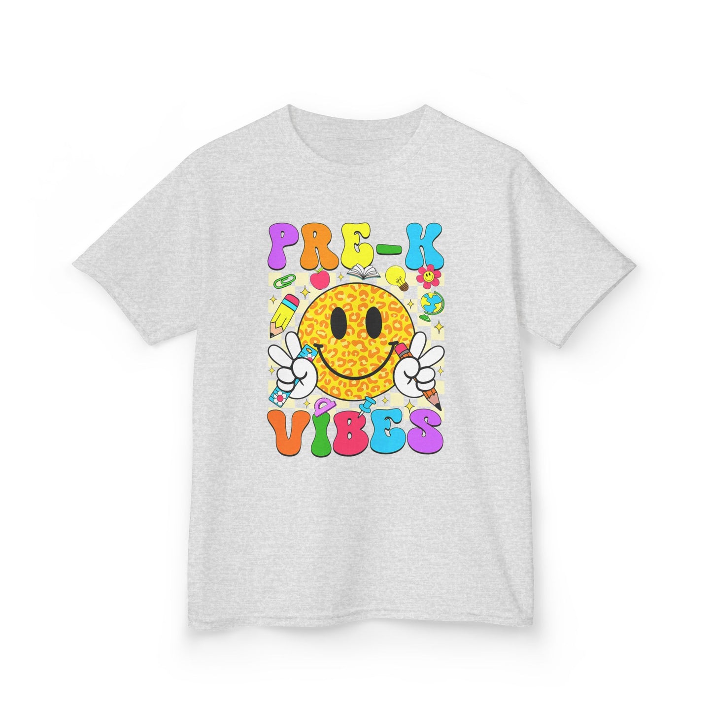 Kids T‑Shirt — "Pre-K Vibes" Smiley Back‑to‑School Tee