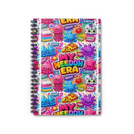 My Needoh Era Spiral Notebook — Colorful Kawaii Sticker Collage Ruled Journal