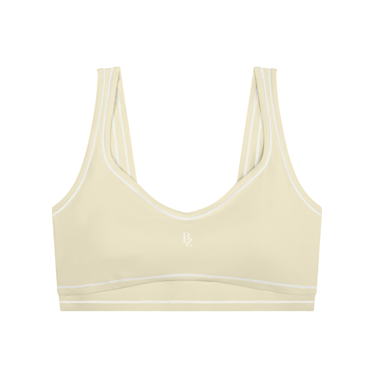 Women’s Topstitch Sports Bra – U-Neck Yoga & Workout Crop Top
