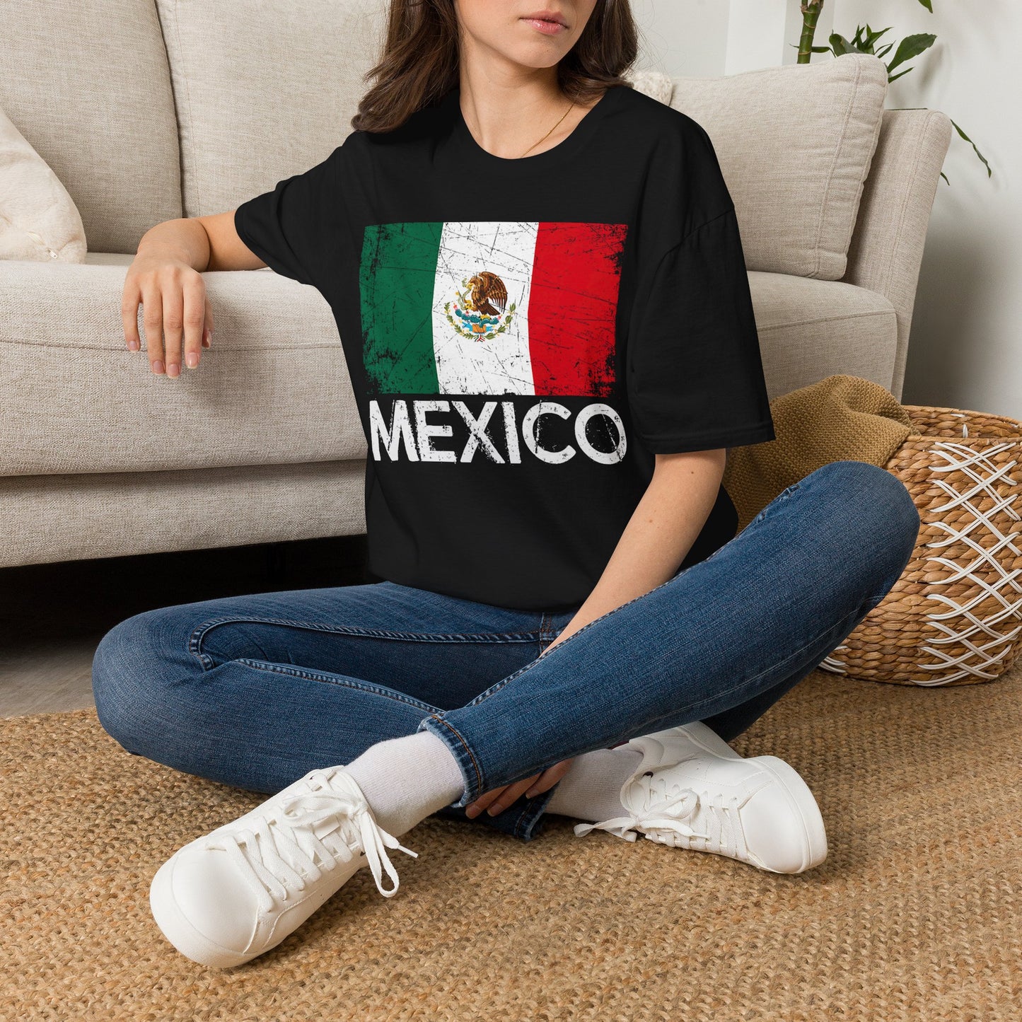 Mexico Flag T-Shirt — Distressed Mexican Flag Tee