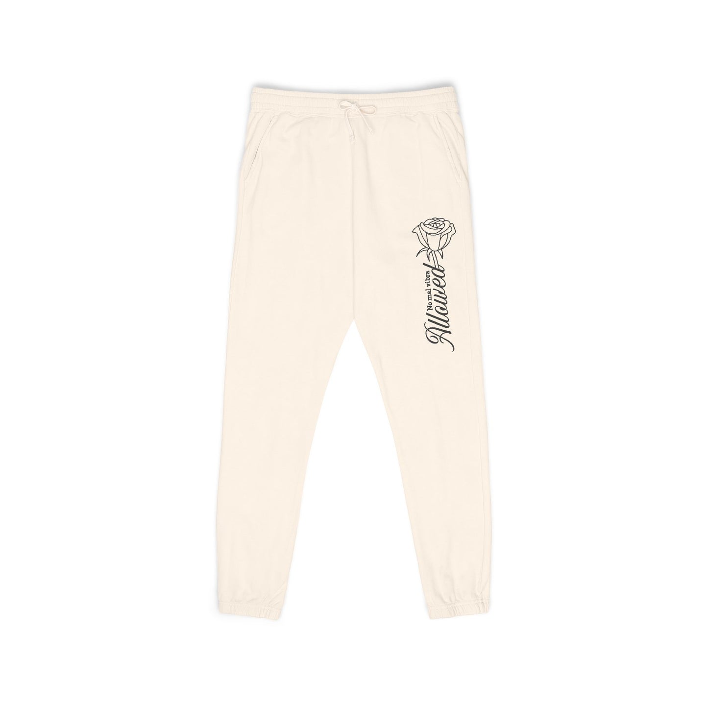 Good vibes only - Fleece Sweatpants with Vertical Script Logo