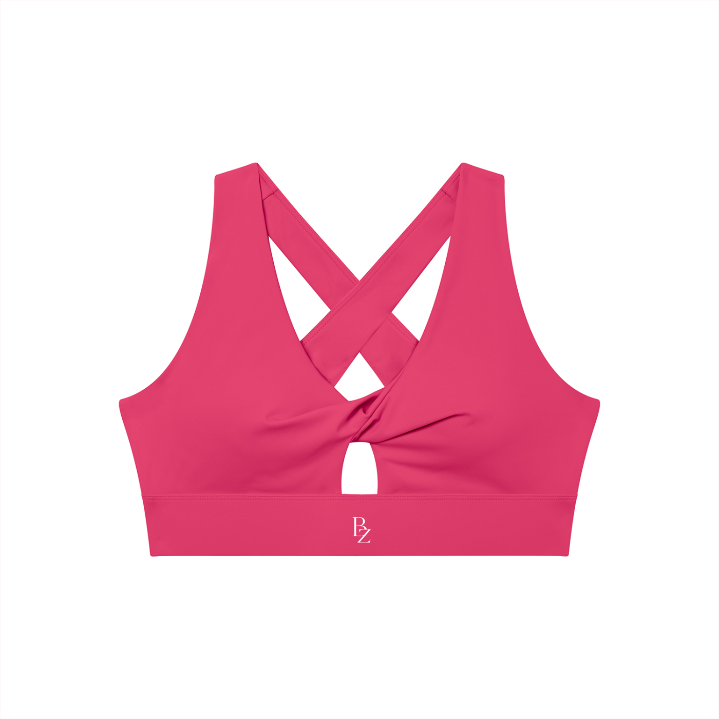 Women’s Twist Front V-Neck Sports Bra – Flattering Workout Crop Top
