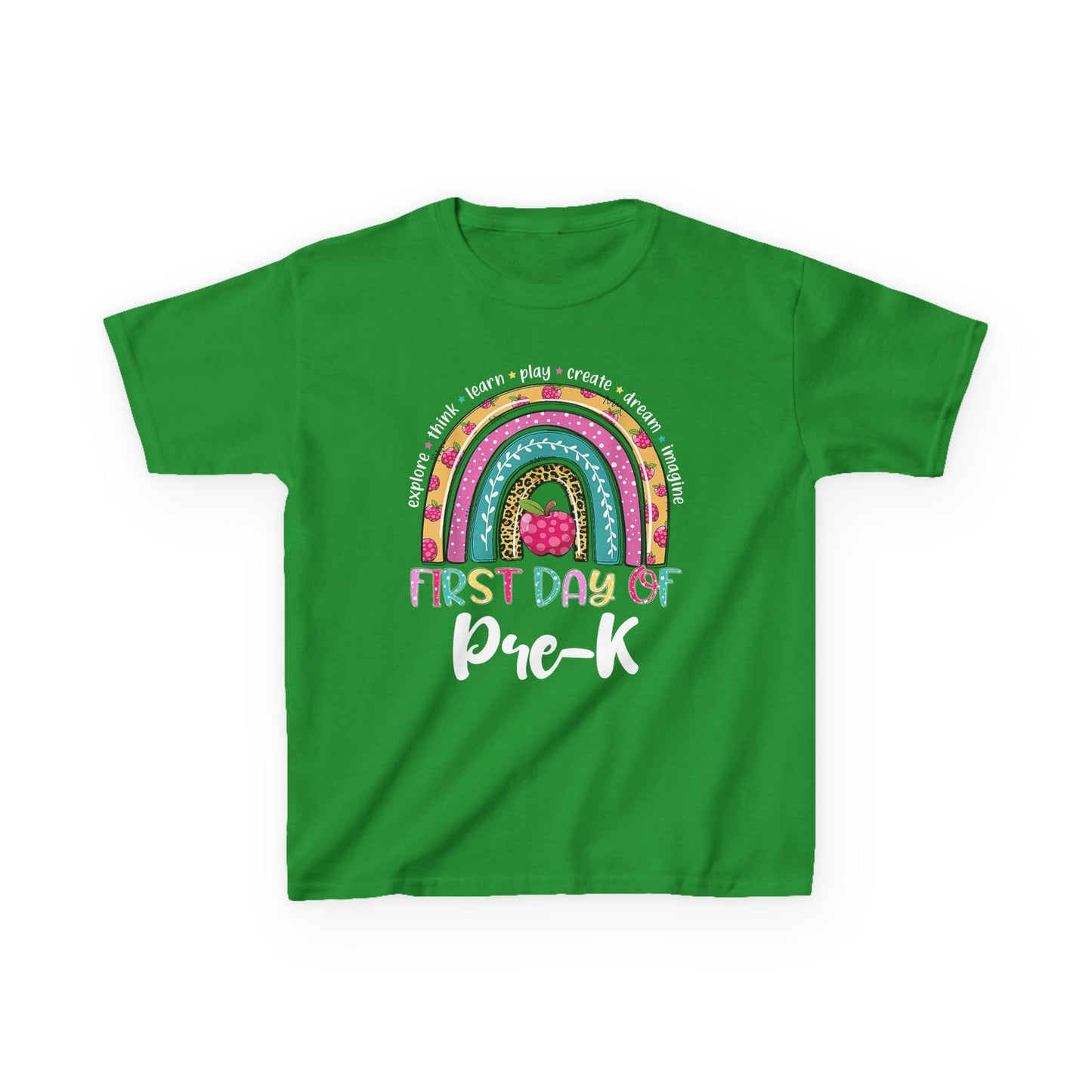 First Day of Pre-K Kids T-Shirt – Colorful Rainbow Back-to-School Tee