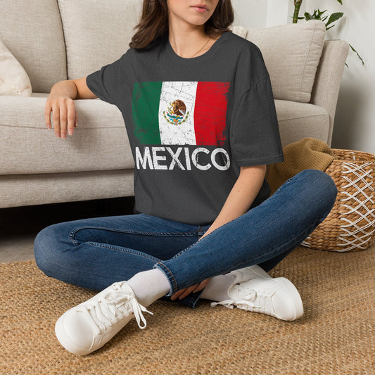 Mexico Flag T-Shirt — Distressed Mexican Flag Tee