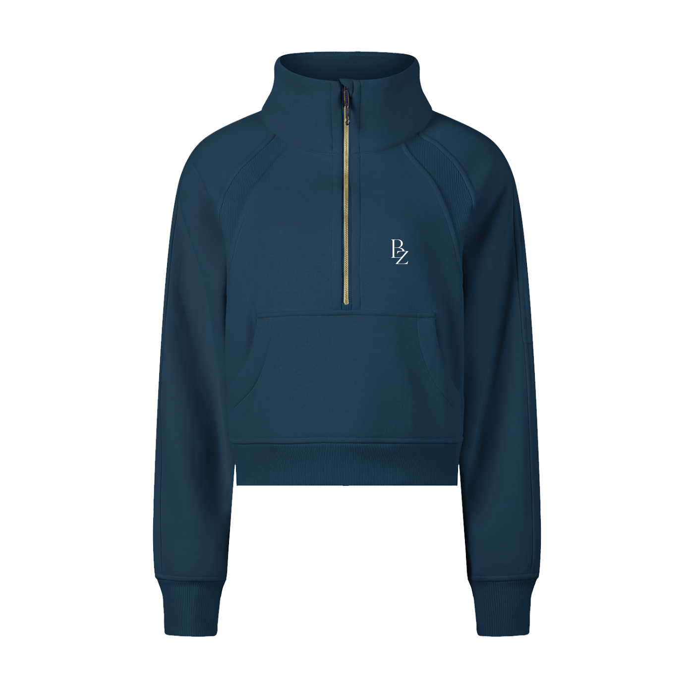Women’s Cropped Half-Zip Sweatshirt – Cozy Gym & Athleisure Pullover