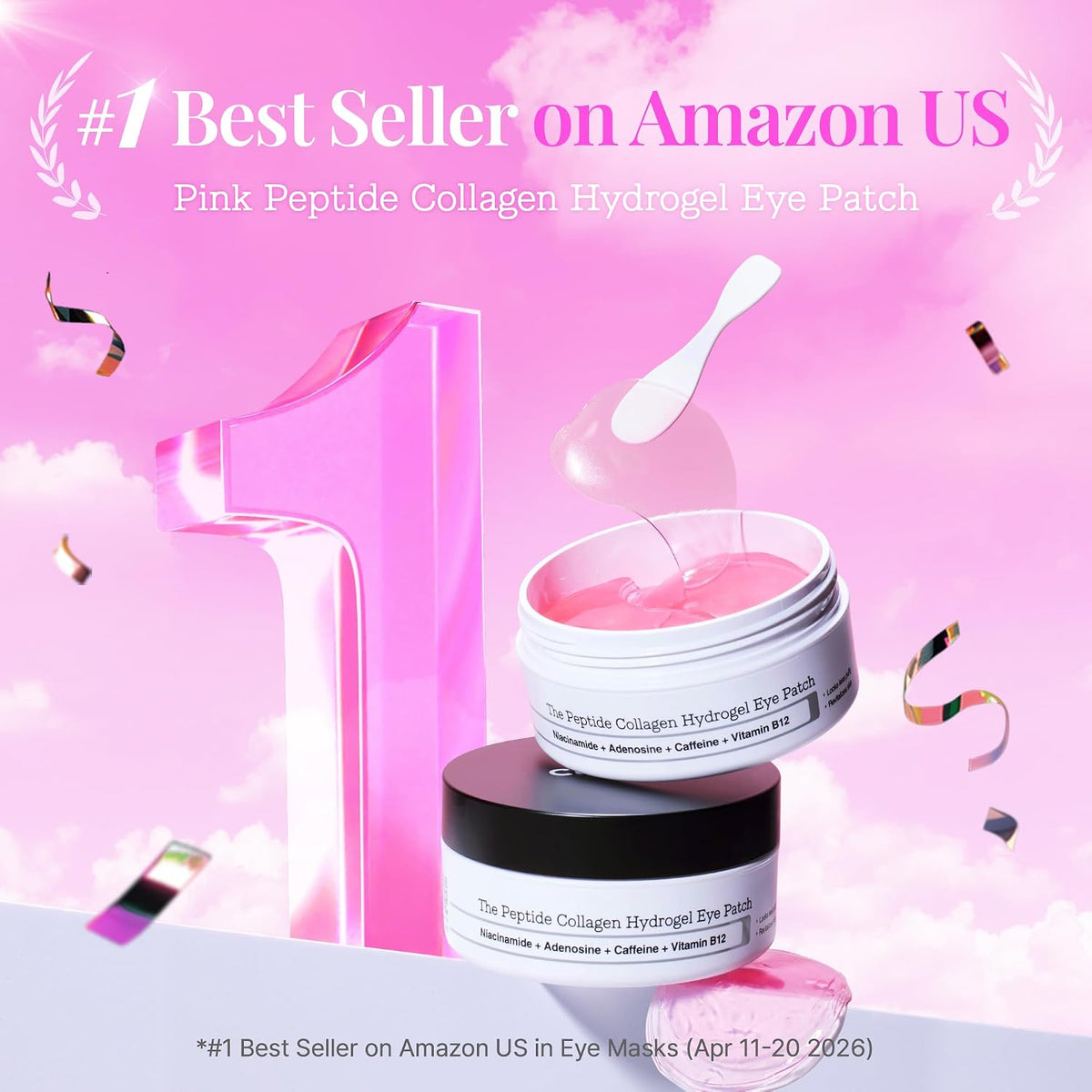 Pink Peptides Collagen Hydrogel Eye Patch for Puffy Eyes (60)