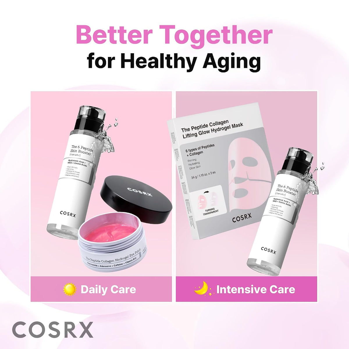 Pink Peptides Collagen Hydrogel Eye Patch for Puffy Eyes (60)