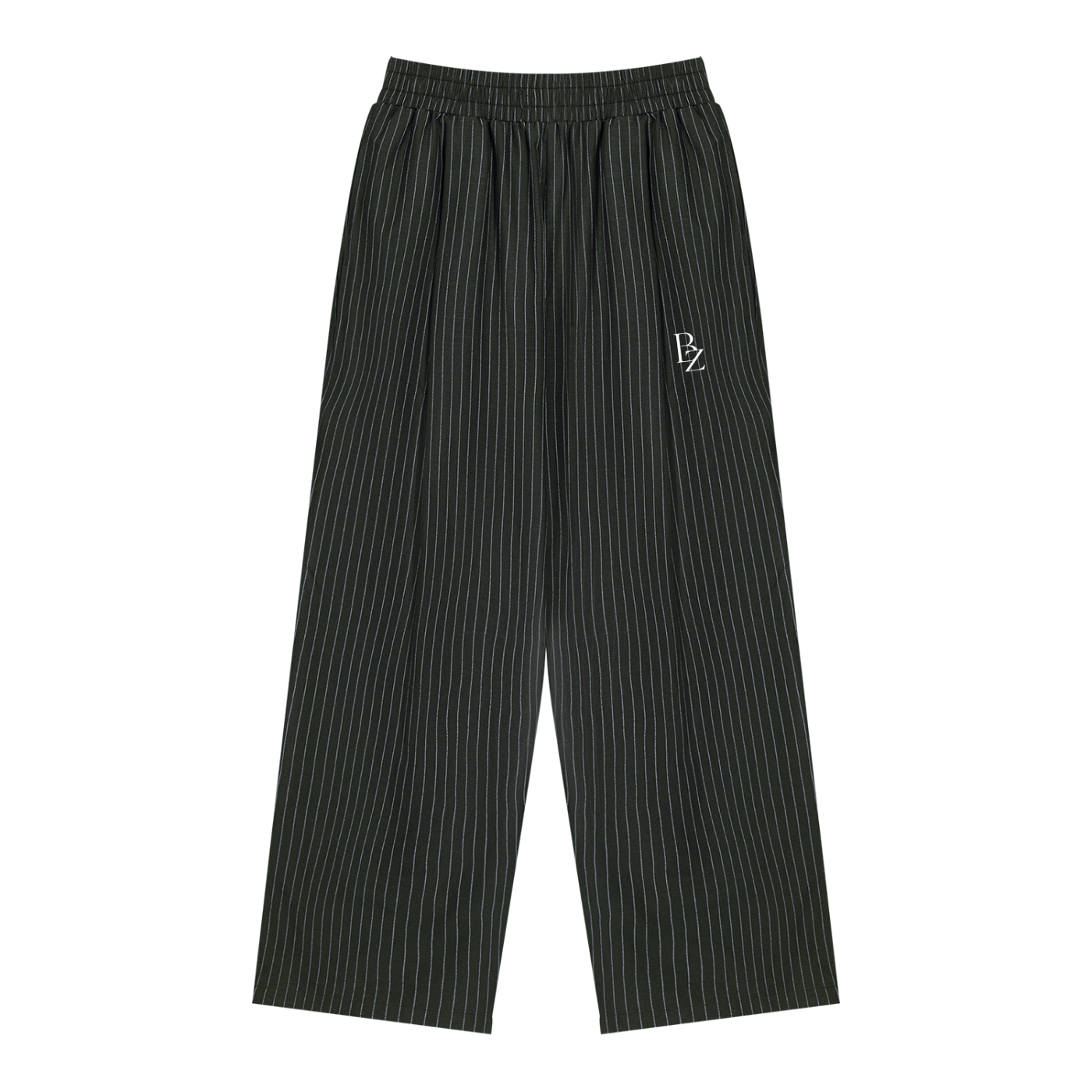 Unisex Striped Pleated Pants