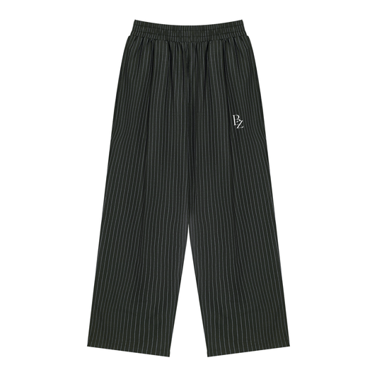 BZ Unisex Striped Pleated Pants | Lightweight Athletic Streetwear