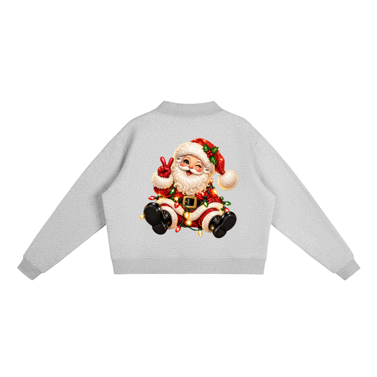 Essential Fleece Mock-Neck Crew Sweatshirt