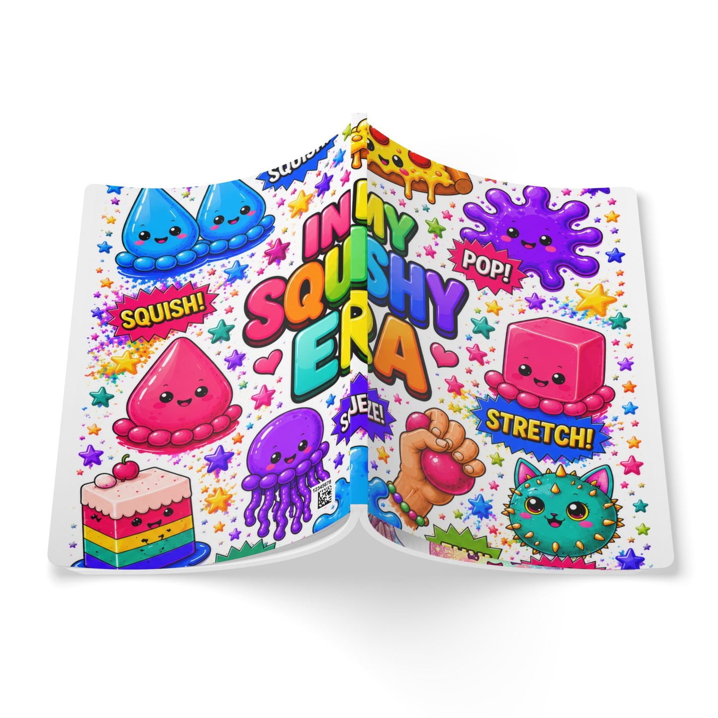 Kawaii Squishy Toys Softcover Journal — “I’m In My Squishy Era” Cute Sticker-Style Notebook