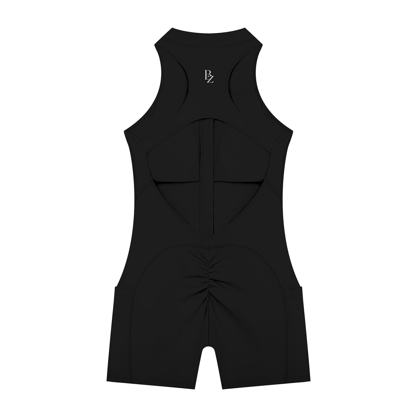Women’s Quarter-Zip Workout Romper – Sculpting Yoga & Gym One-Piece