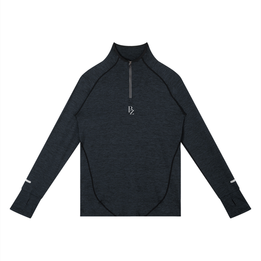BZ Men’s Quarter-Zip Performance Training Shirt | 220 GSM Athletic Top