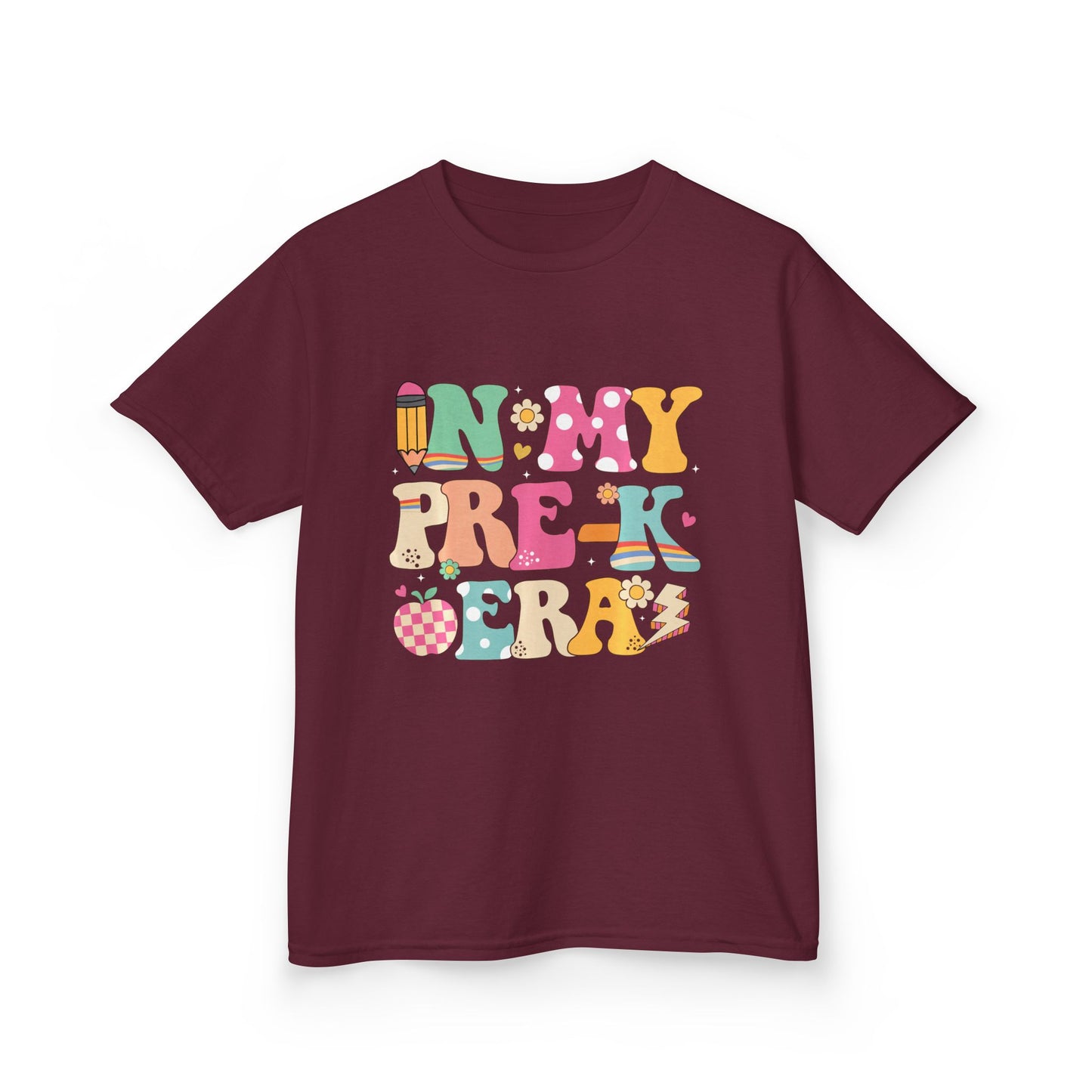 Kids Tee — "In My Pre-K Era" Colorful Preschool Shirt