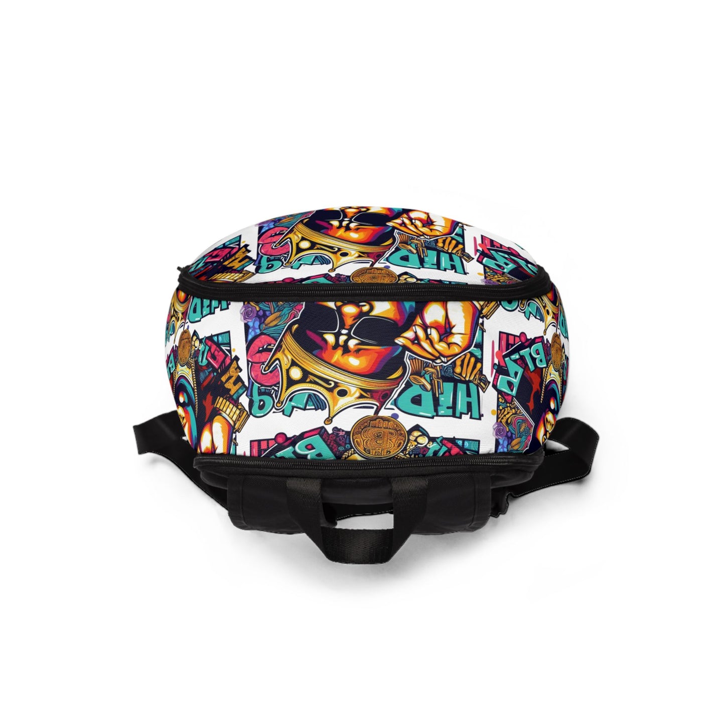 Graffiti Hip-Hop Backpack – Colorful Biggie Tribute Street Art Bag