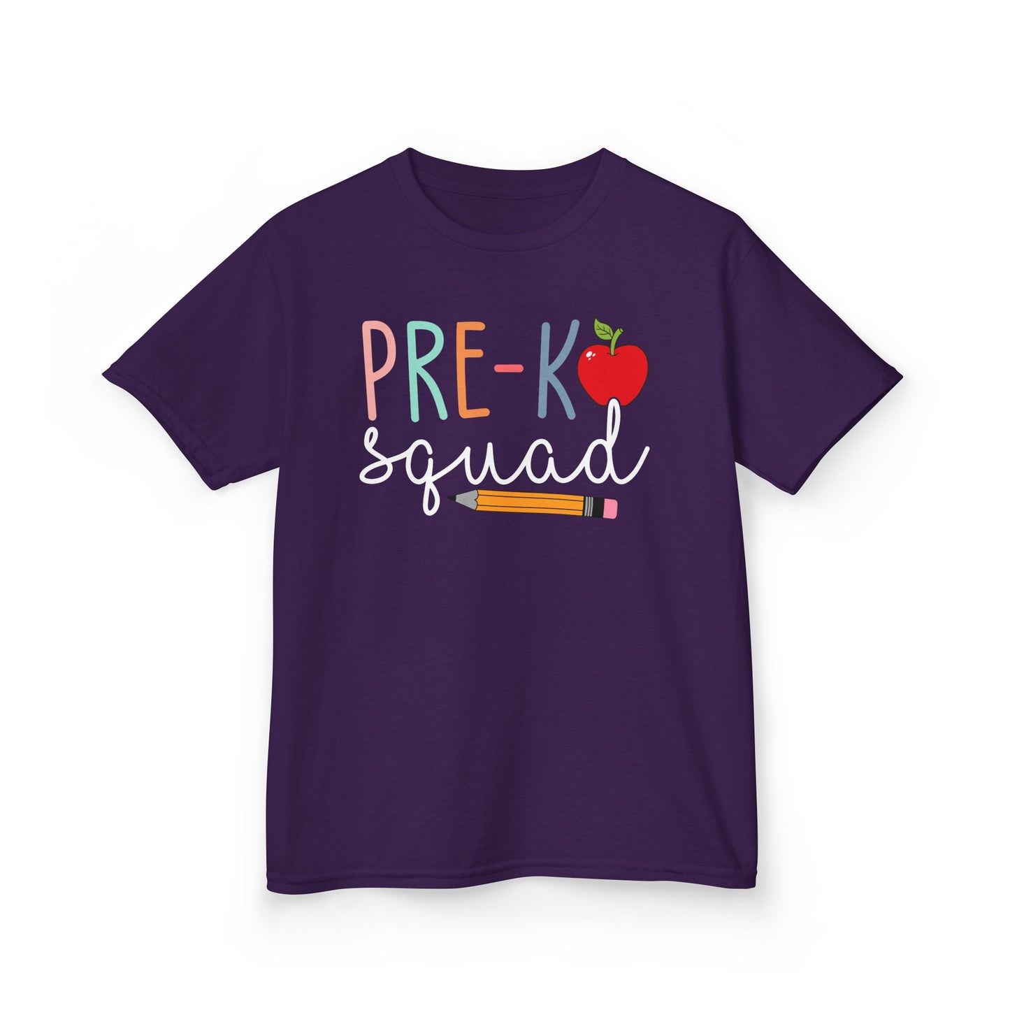 Pre-K Squad Kids T-Shirt — Cute Back-to-School Apple & Pencil Tee