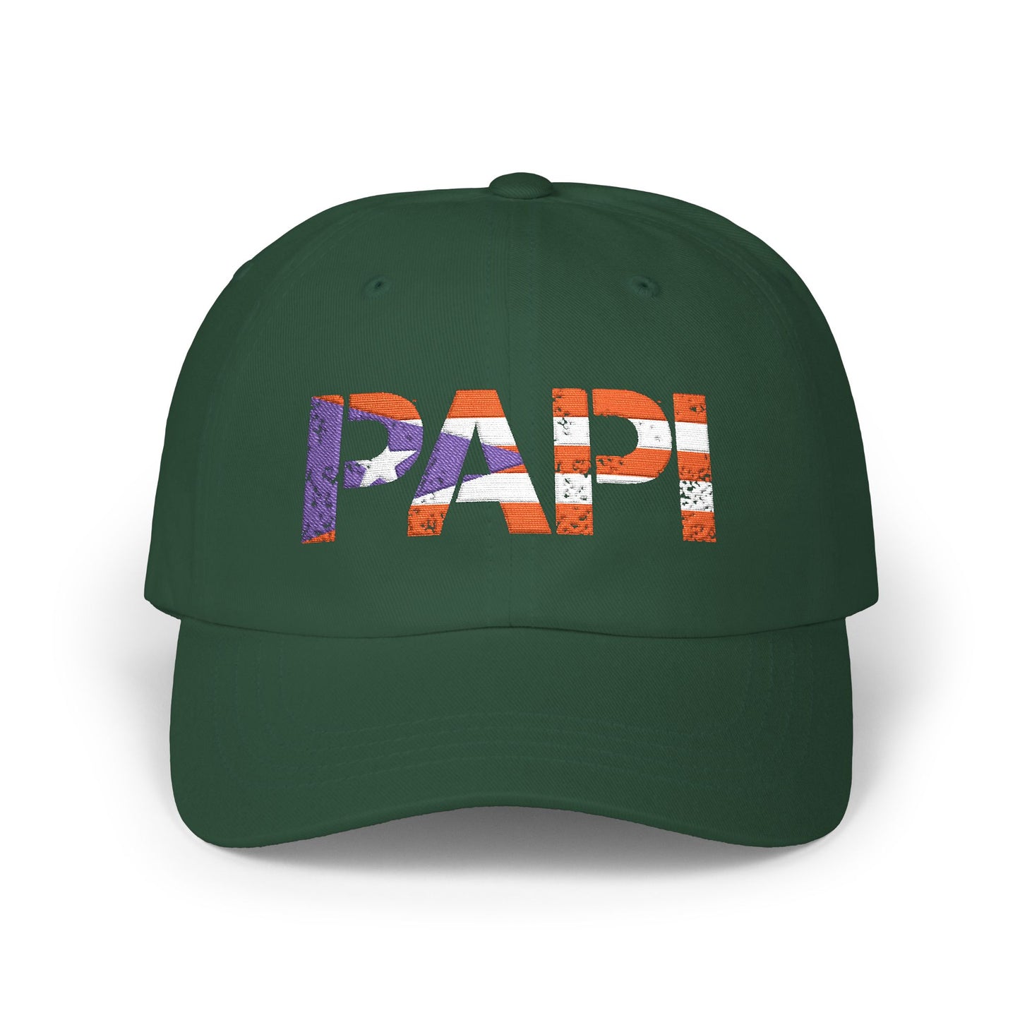 Papi Dad Cap — Vintage American Flag Patch Dad Hat