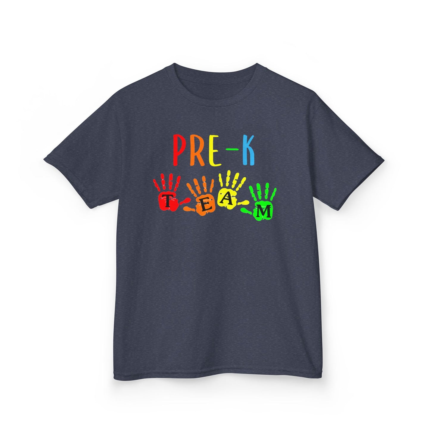 Pre-K Team Kids T-Shirt – Colorful Handprint Preschool Tee