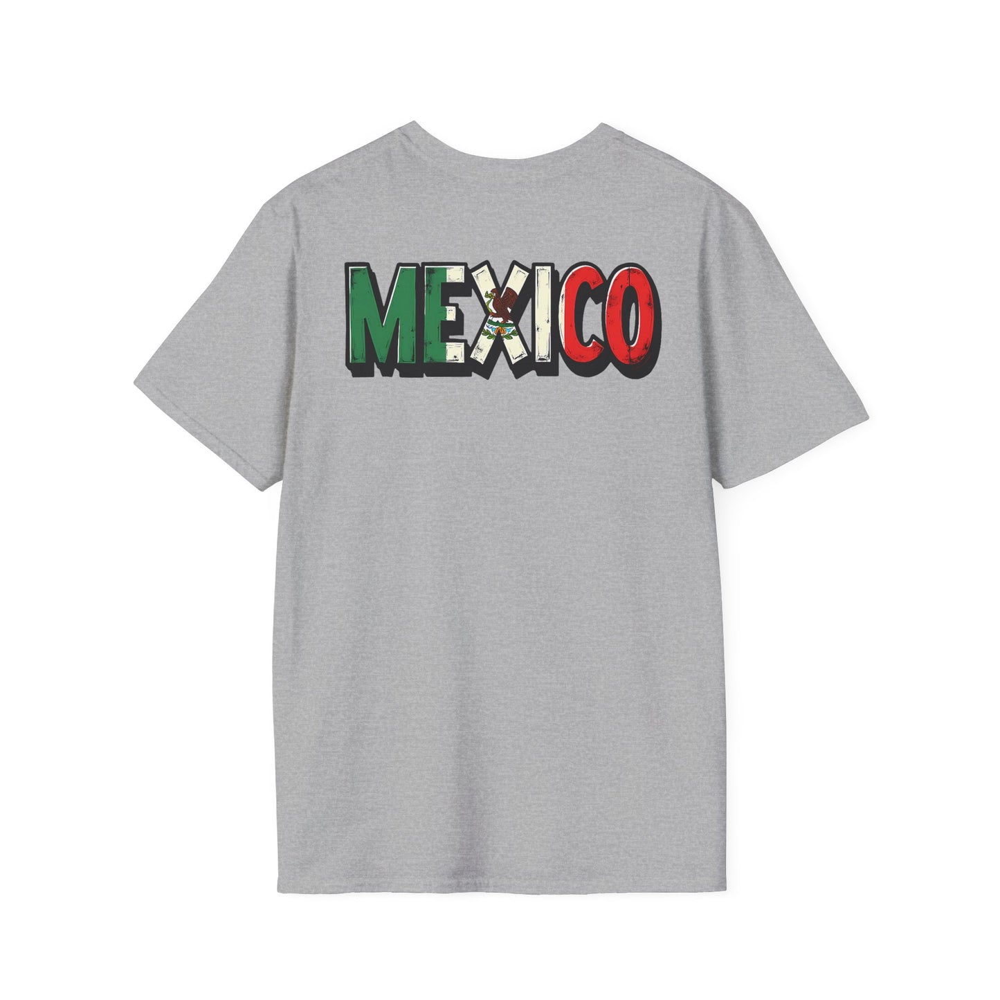 Mexico Crest T-Shirt — Mexican Flag Eagle Skull Graphic Tee