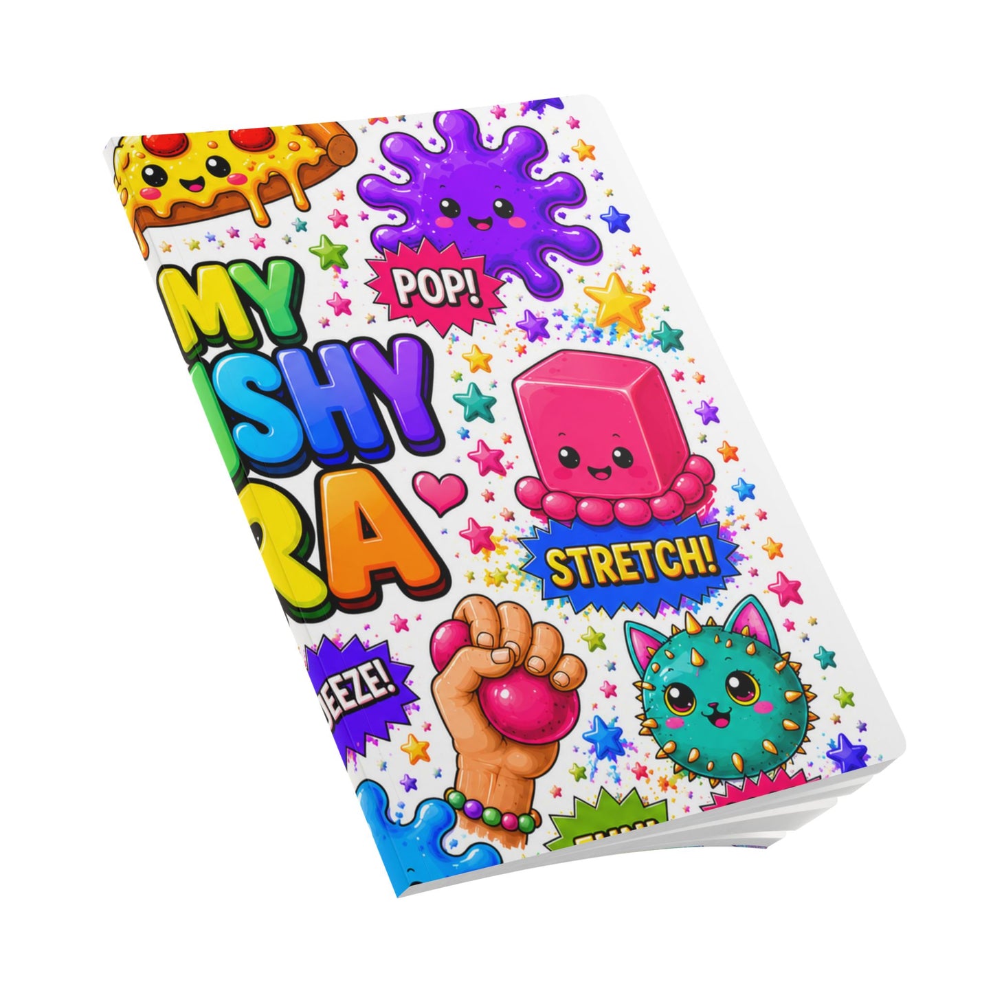 Kawaii Squishy Toys Softcover Journal — “I’m In My Squishy Era” Cute Sticker-Style Notebook